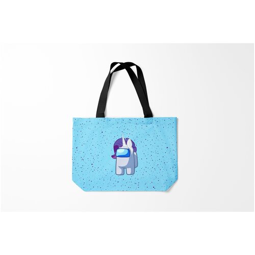 фото Сумка-шоппер / 46х35 см / геймерам / among us единорог burnettie