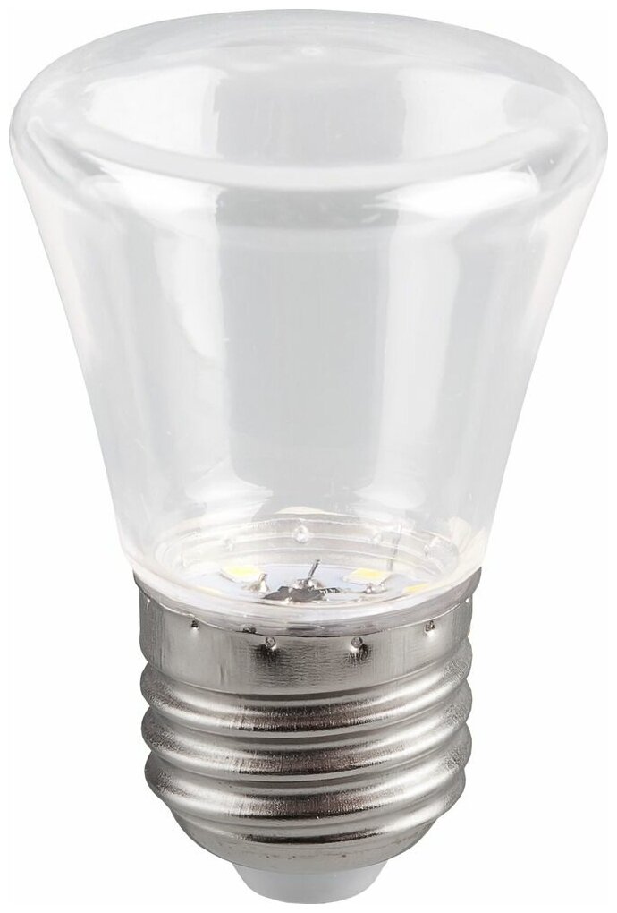 Лампа светодиодная, (1W) 230V E27 6400K C45 прозрачный, LB-372