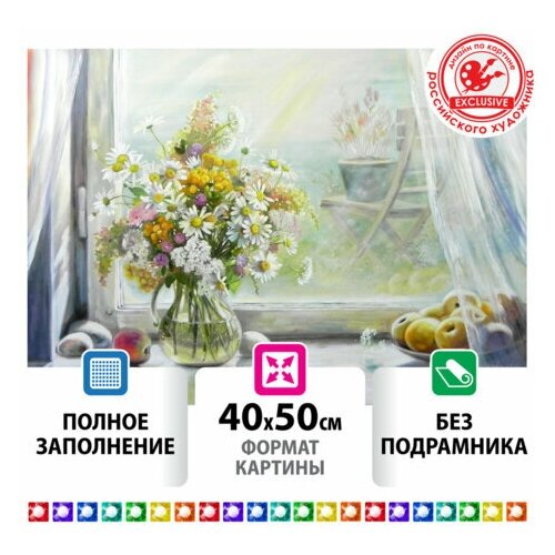 Картина стразами (алмазная мозаика) 40х50 см остров сокровищ 