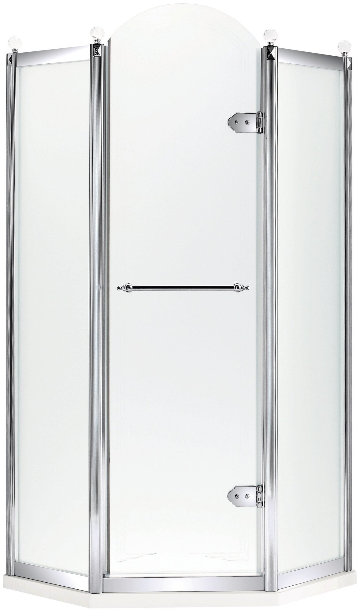 Душевое ограждение ORANS, модель SR-1656 Silver, размер 1000*1000*2000 мм. Дверь распашная.
