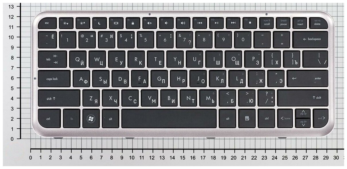 Клавиатура для ноутбука HP Pavilion DM3-2015 черная с бронзовой рамкой