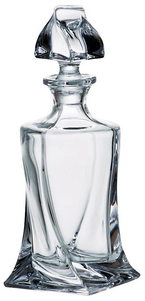 фото Графин для виски 850 мл Crystalite Bohemia "Квадро /Без декора" / 006797