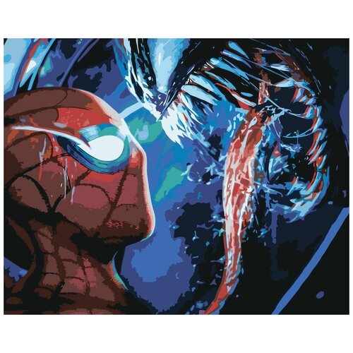 Картина по номерам Веном и Человек-паук, 40x50, см, Живопись по Номерам
