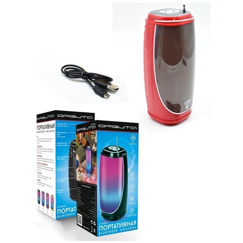 Орбита Колонка Bluetooth 50 LED подсветка FM радио USB плеер - беспроводная блютуз колонка OT-SPB124 89700₽