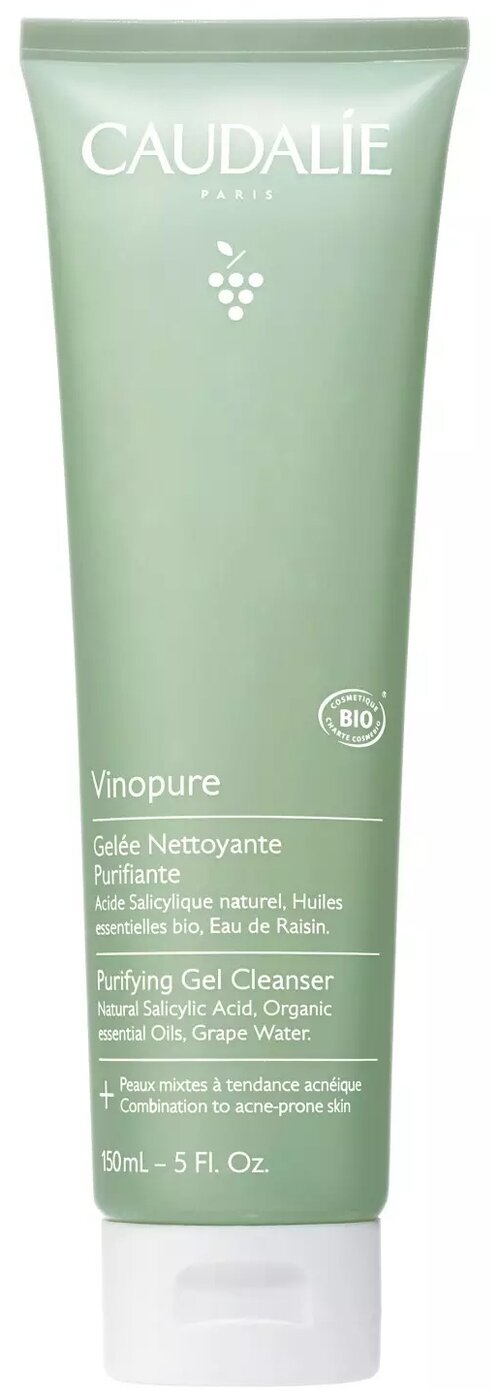 Caudalie гель для умывания очищающий Vinopure, 150 мл, 150 г