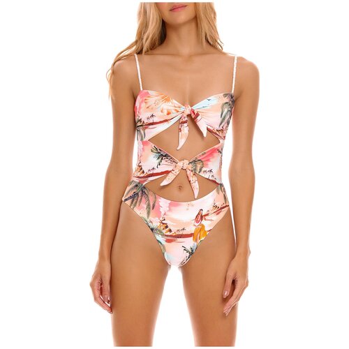 фото Купальник слитный agua bendita 8033 carrie luau, розовый (размер: s)