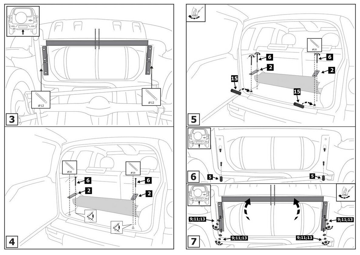 Фаркоп разборный Berg для Chevrolet Niva 2002-2020/Lada Niva 2123 2020-2021/Niva Travel 2021-н в шар A 1200/75 кг F6016001