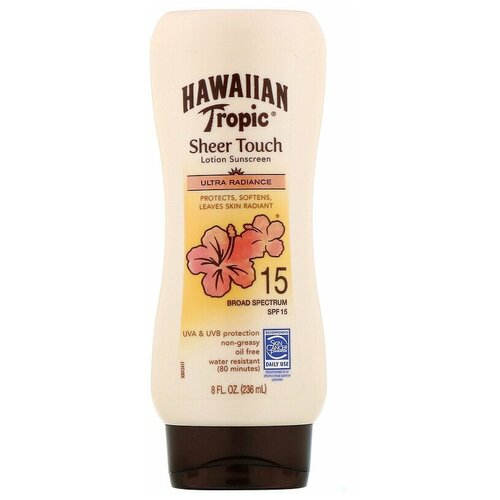 Hawaiian Tropic Лосьон солнцезащитный Sheer Touch Ultra Radiance SPF 15 236 мл.