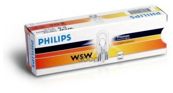 Лампа 12v W5w 5w Philips 1 Шт. Картон 12961cp Philips арт. 12961CP