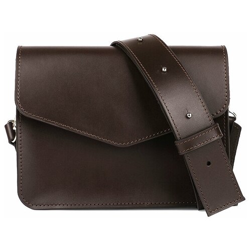 Сумка женская кросс боди Pelloro натуральная кожа цвет шоколадный