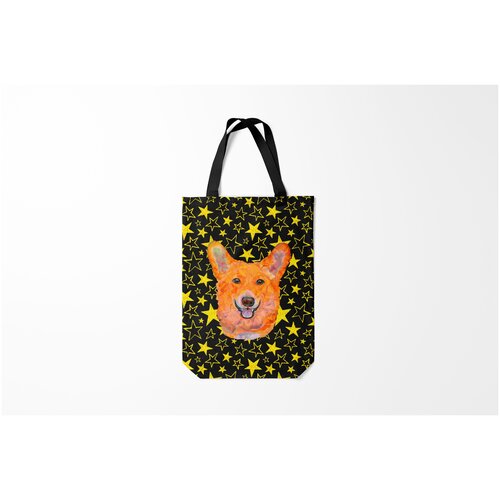 фото Сумка-шоппер / 31х42 см / собаки / вельш корги corgi stars burnettie
