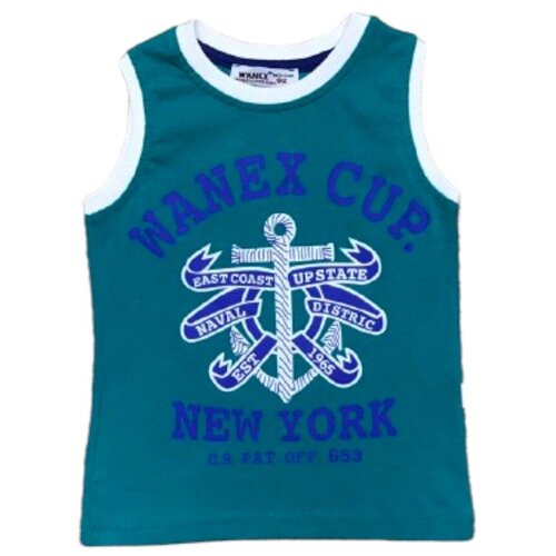 фото Майка для мальчика из хлопка (92-122) размер:104 wanex