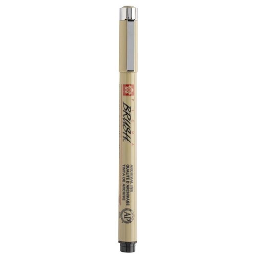 Ручка капиллярная Sakura Pigma Brush черная, кистевая