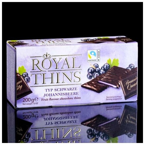 Шоколад Royal Thins Schwarze Johannisbeere с начинкой 
