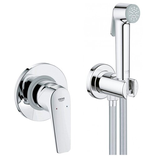 Гигиенический душ Grohe Bau Flow, со смесителем, хром набор душевой гигиенический grohe bauflow 29328000