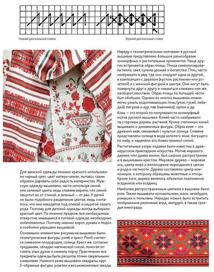 Старинные русские мотивы для вышивания крестом Более 300 аутентичных узоров в виде подробных схем - фото №4