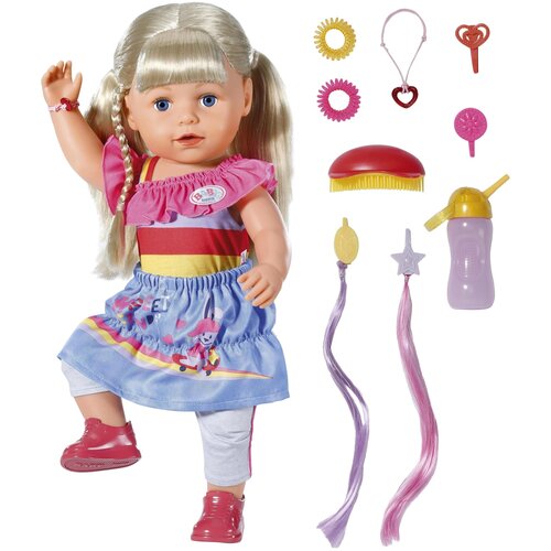 Интерактивная кукла Zapf Creation Baby Born Сестричка, 43см, 833728 разноцветный беби борн интерактивная кукла девочка магические глазки 43 см 2 0 baby born