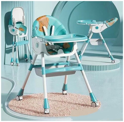 Детский стульчик для кормления Luxmom Q2 синий
