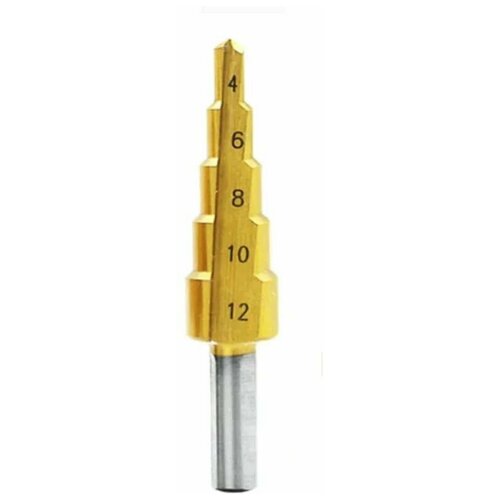 Сверло ступенчатое по металлу Run Energy 4-12 мм Titanium-Coated HSS Step Drill