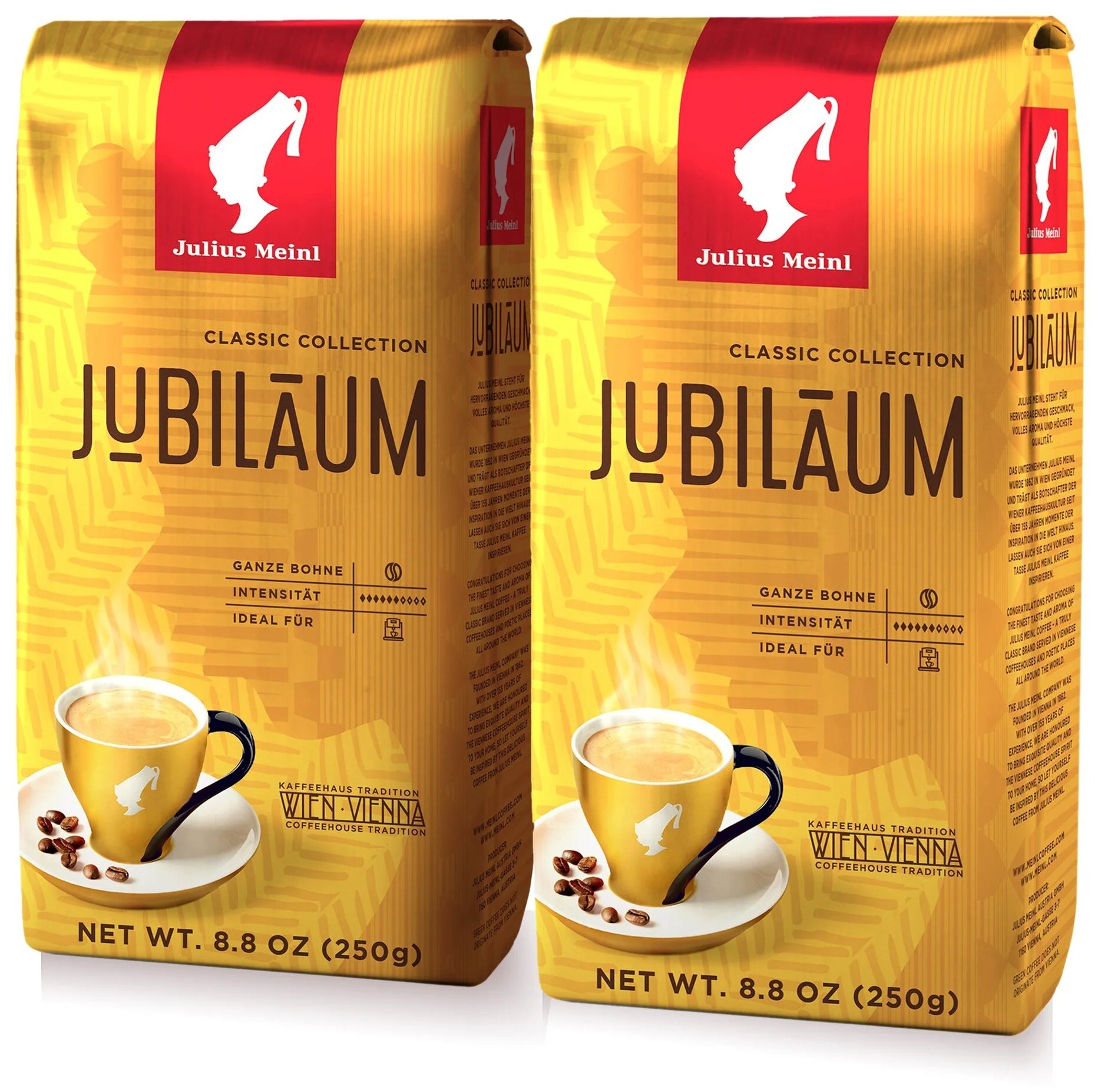 Кофе в зернах Julius Meinl Jubiläum (Юбилейный, классическая коллекция), 2x250г - фотография № 2