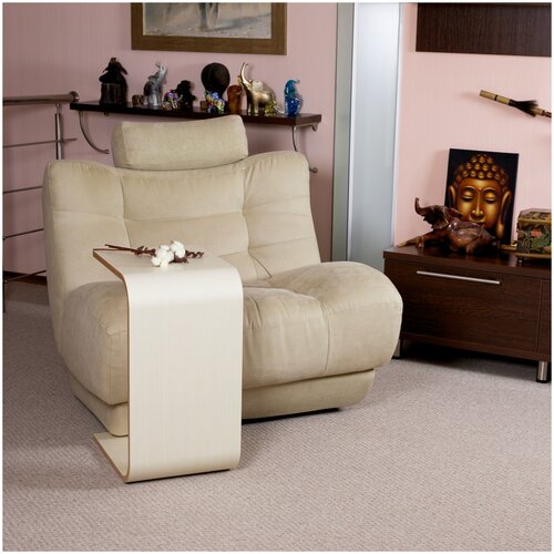 Журнальный, приставной Cтолик в шпоне белого ясеня