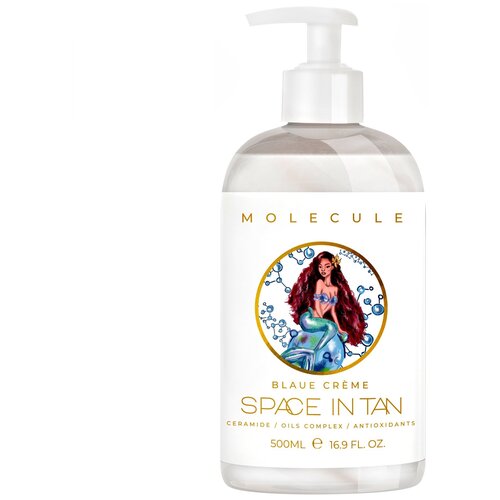 SPACE IN TAN Молочко для тела премиум BLAUE CREME MOLECULE липидовосполняющее с церамидами, маслом авокадо и пантенолом, 500 мл