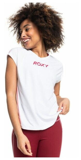 Спортивная Футболка Roxy Training Bright White, Цвет белый, Размер XS