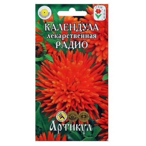 Семена цветов Календула Радио 0,3 г 12 упаковок семена календула радио 25шт