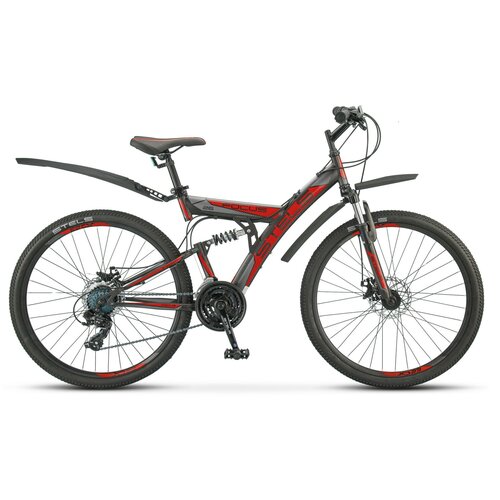 Горный MTB велосипед Stels Focus MD 21-sp 26 V010 2020 18 черныйкрасный требует финальной сборки 1828000₽