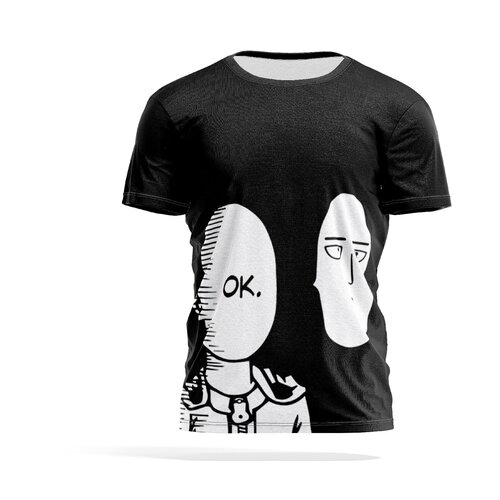 Футболка PANiN Brand, размер XXL, черный, белый anime one punch man backpack teens saitama genos daypack children school bags boys girl one punch man book bag