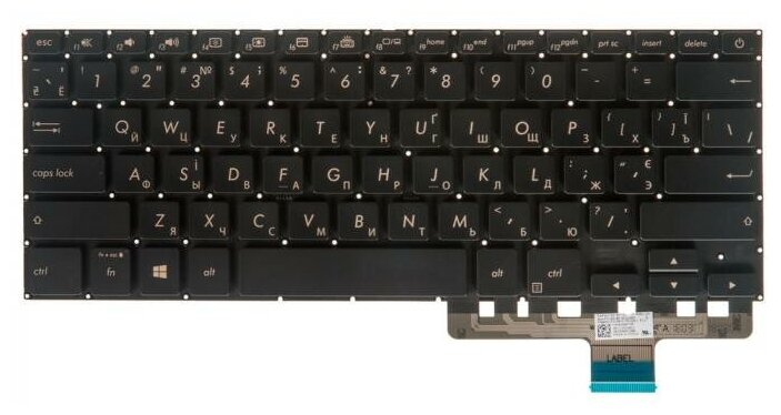 Клавиатура для ноутбука Asus ZenBook Pro 14 UX450F UX450FD UX450FDX черная с подсветкой