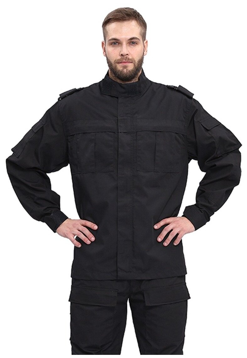 Костюм спецназ куртка/брюки цвет: черный, ткань: Рип-Стоп, 60-62, 182-188