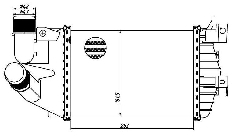 ОНВ (радиатор интеркулера) для автомобилей Astra H (04-)/Zafira B (05-) 1.3TD/1.7TD/1.9TD LRIC 2144 LUZAR