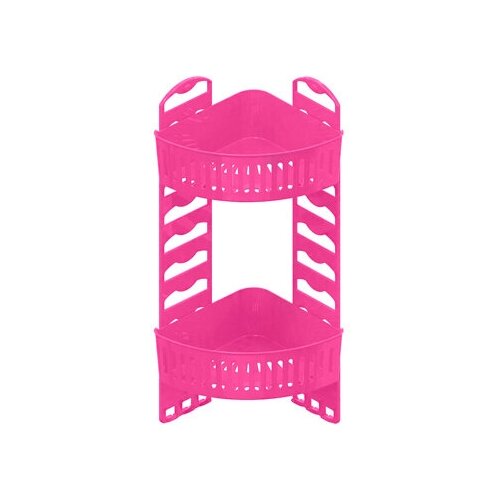 Полка для ванной 'грация' угловая двухъярусная