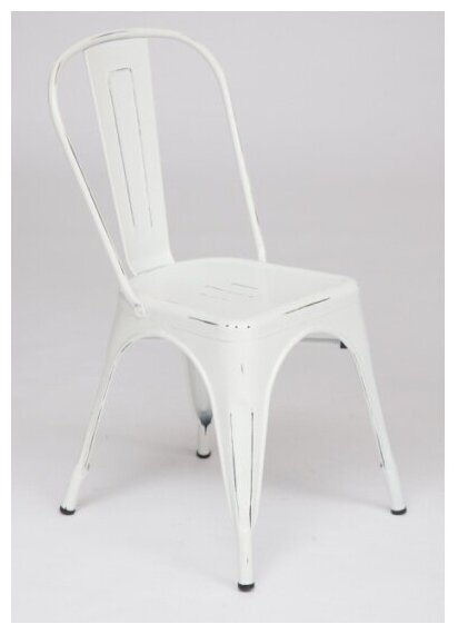 Стул обеденный TETCHAIR Loft Chair, каркас/сиденье металл, butter white vintage