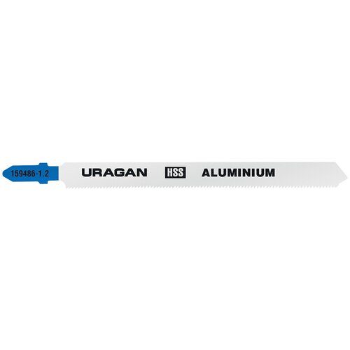 URAGAN T318A, T-хвост, по металлу, HSS, шаг 1.2 мм, 106 мм, 2 шт, полотна для лобзика (159486-1.2)
