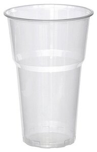 Фото UPAX-UNITY Стакан одноразовый пластиковый 500 мл, 50 шт. прозрачный. Для холодных напитков.