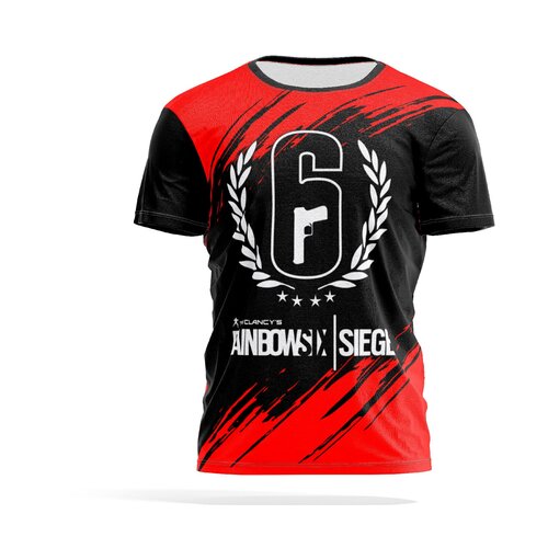 Футболка PANiN Brand, размер L, черный, красный smoke from rainbow six siege r6 2021 mens oversized summer t shirt printed fashion