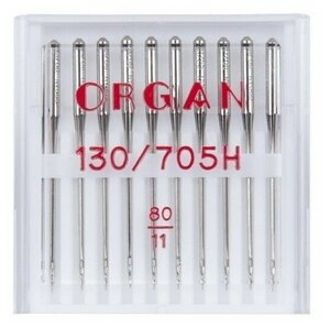 Иглы Organ <b>для</b> <b>швейных</b> <b>машин</b> универсальные №80 (10 шт.) Универсальные иглы Organ имеют слабозакругле