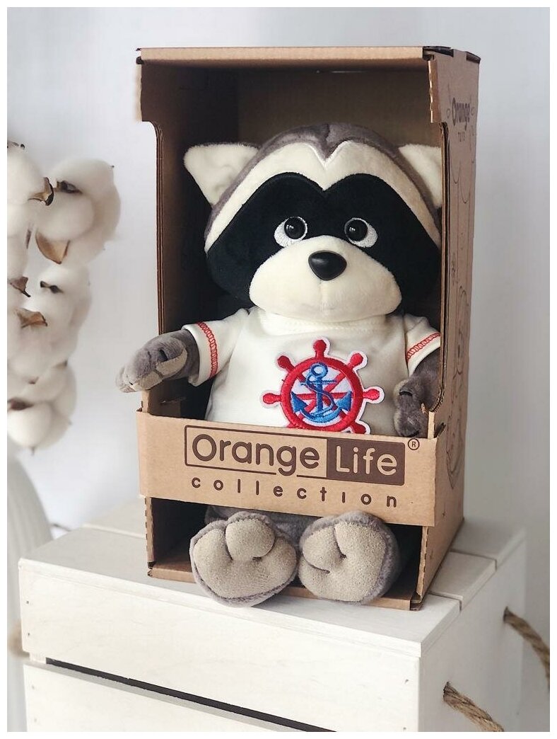 Orange Мягкая игрушка Life "Енотик Дэнни морское путешествие", 20 см Orange Toys - фото №5