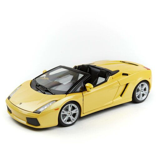 Bburago Коллекционная машинка 1:18 Lamborghini Gallardo Spyder, 18-12016, желтая lamborghini gallardo spyder 1 18 коллекционная металлическая модель автомобиля bburago 18 12016