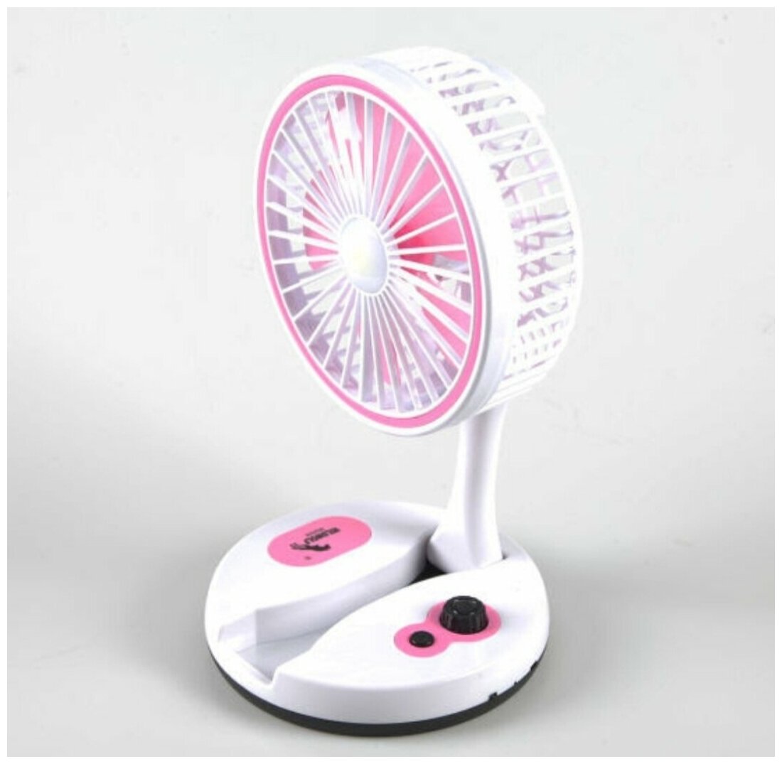 Настольный вентилятор Foldind Fan YT-M2026 Pink Folding Fan - фото №2