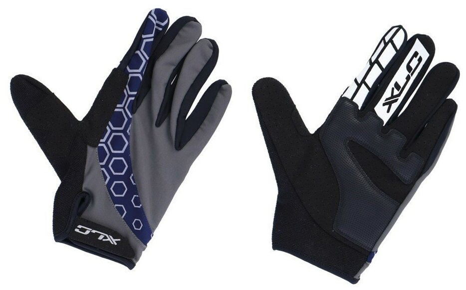 Перчатки XLC Full finger glove Enduro Blue\grey