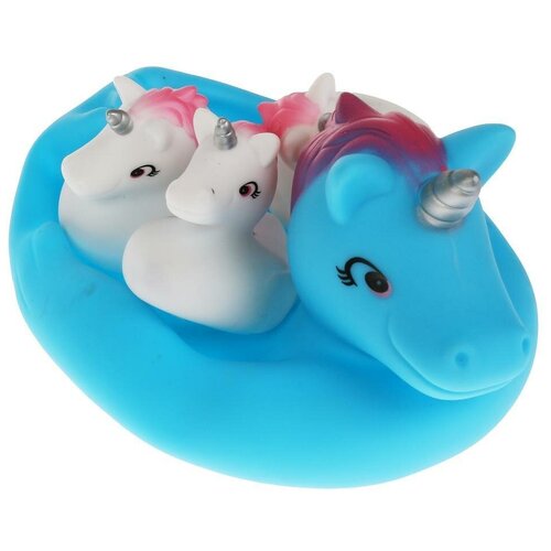 Детская игрушка для ванны Единорог-мыльница, арт. ZY1148742-R игрушки для ванны капитошка игрушка для ванной мыльница дельфин и дельфинята