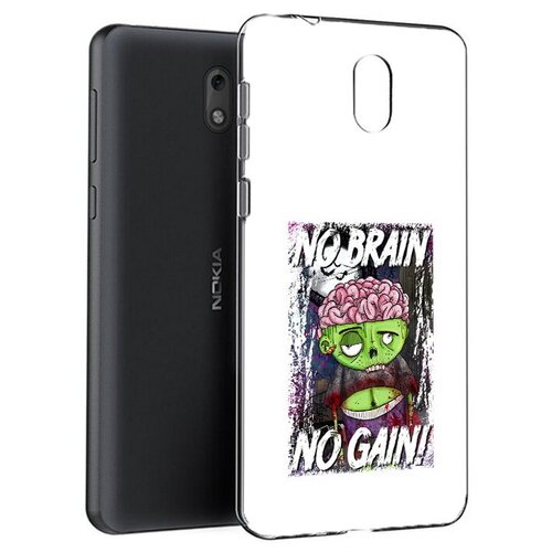 Чехол задняя-панель-накладка-бампер MyPads глупый зомби для Nokia 2.1 противоударный