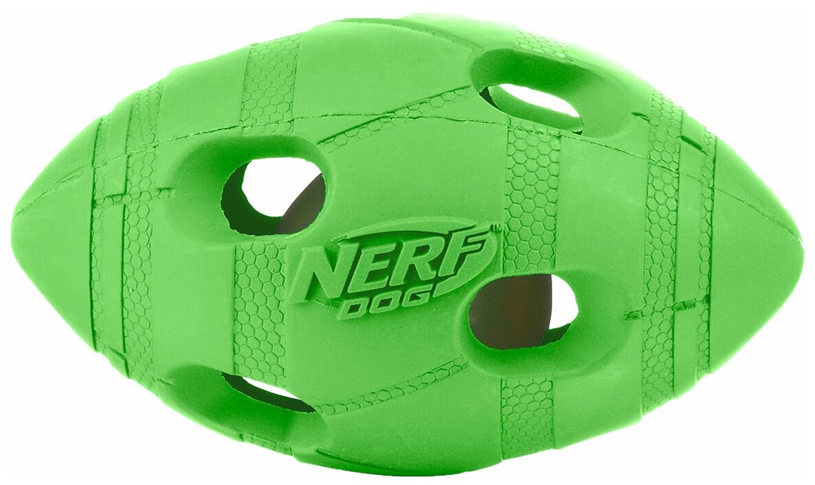 NERF мяч для регби светящийся, 10 см - фотография № 1