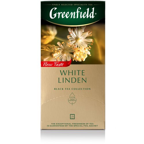 Greenfield White Linden (1,5гх25п)чай пак.черн с доб.