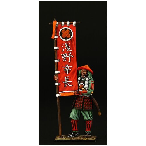 Оловянный солдатик SDS: Асигару-знаменосец, 1600 год оловянный солдатик sds асигару япония xv xvi вв