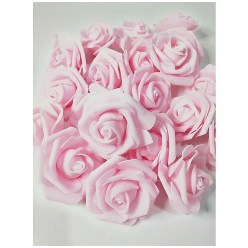Искусственные цветы и сухоцветы. Цветы из фоамирана 6,5 см. Цвет розовый Упаковка 100 шт.