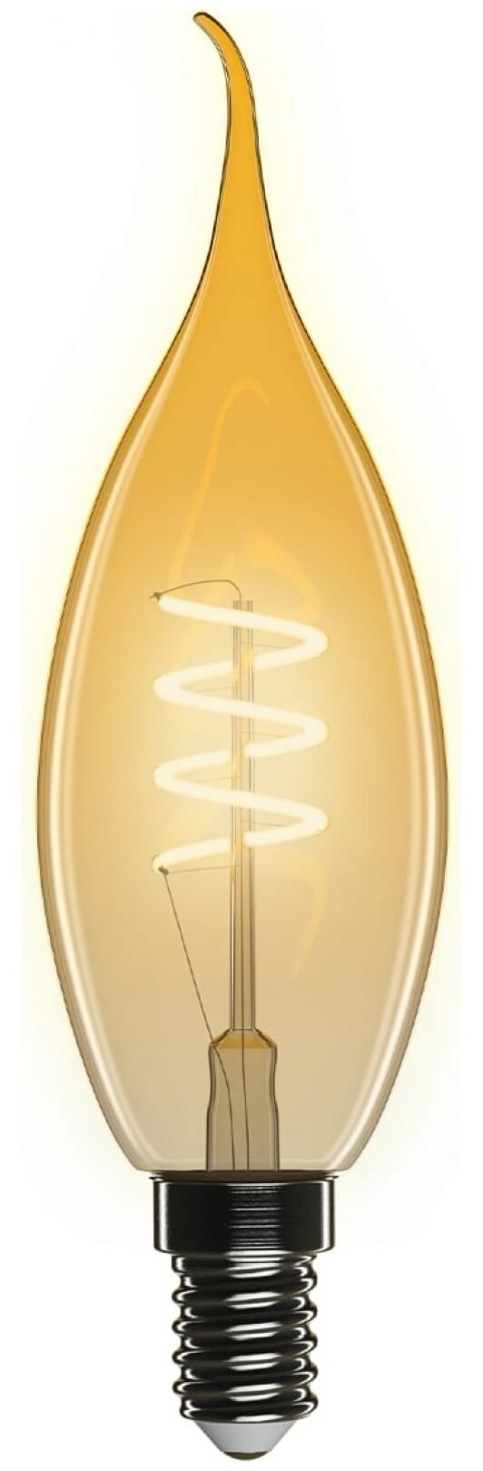 лампа филаментная фотон LED серия Декор BXS35-S 4Вт E14 2200К свеча на ветру